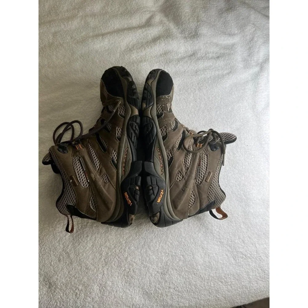 Merrell 10 Moab 2 Mid GORE-TEX Hiking Boots Men's Vibram Waterproof Brown